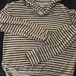 A New Day Black and White Striped Hoodie